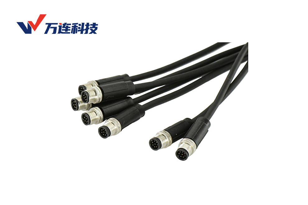 万连传感器M系列定制线束：-40℃~125℃宽温域+屏蔽设计，工业场景稳定之选